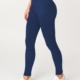 ULD-0001K-1900# legginsy-damskie-getry-gladkie-granatowe